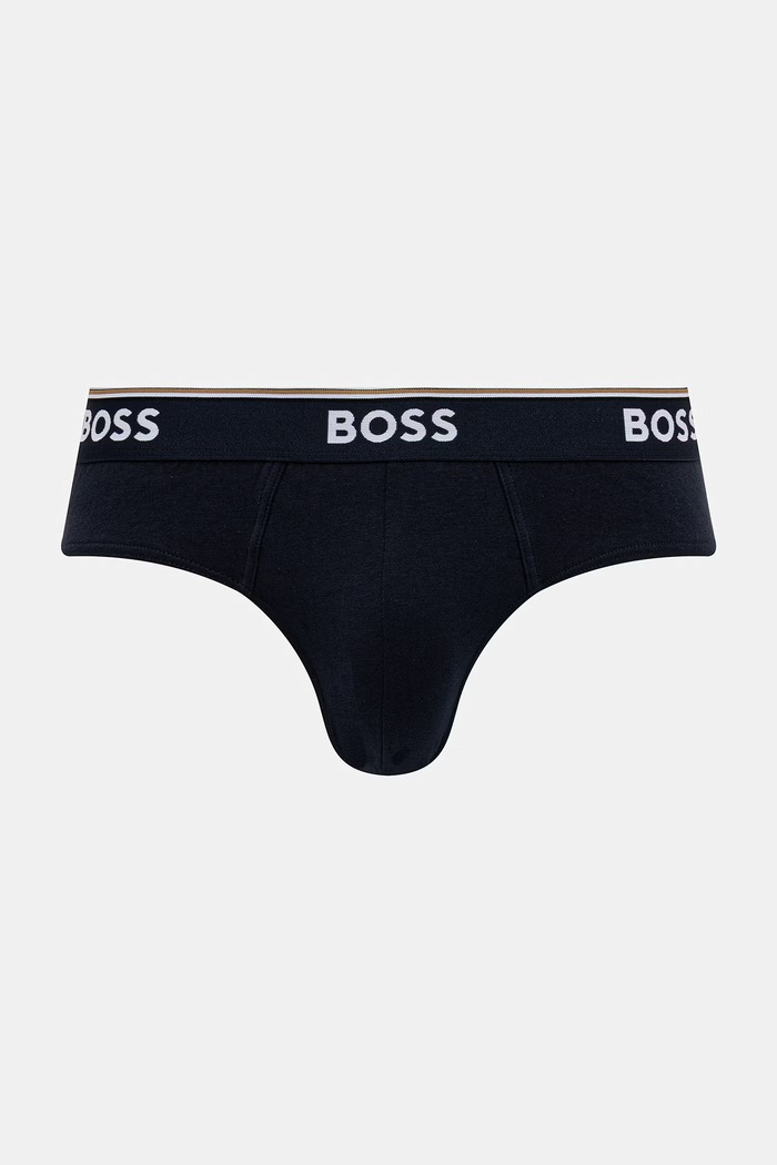 BOSS сліпи чоловічі бавовняні з еластаном Brief 3 шт. 50554683 темно-синій AW26