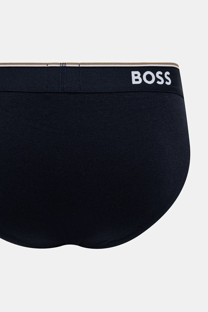 BOSS сліпи чоловічі бавовняні з еластаном Brief 3 шт. 50554683 темно-синій