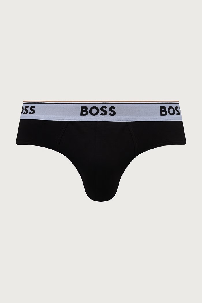 BOSS slip bărbați din bumbac cu elastan pachet de 3 negru 50554683