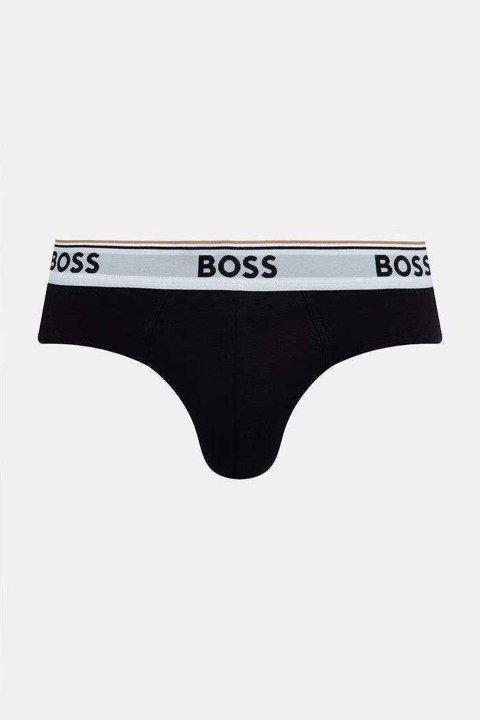 BOSS slip pentru bărbați, din bumbac cu elastan pachet de 3 50554683 negru AW26