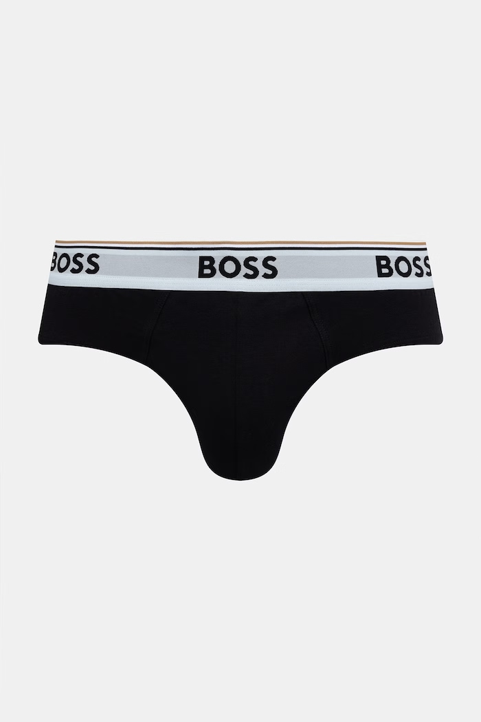 BOSS slip pentru bărbați, din bumbac cu elastan pachet de 3 50554683 negru AW26