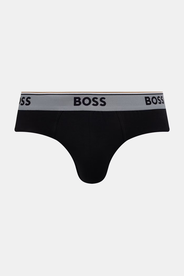 BOSS slip pentru bărbați, din bumbac cu elastan pachet de 3 negru 50554683