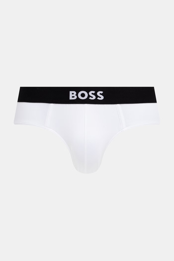 BOSS boxeri mulați pentru bărbați, din bumbac cu elastan HipBr pachet de 3 50546561 alb AW26