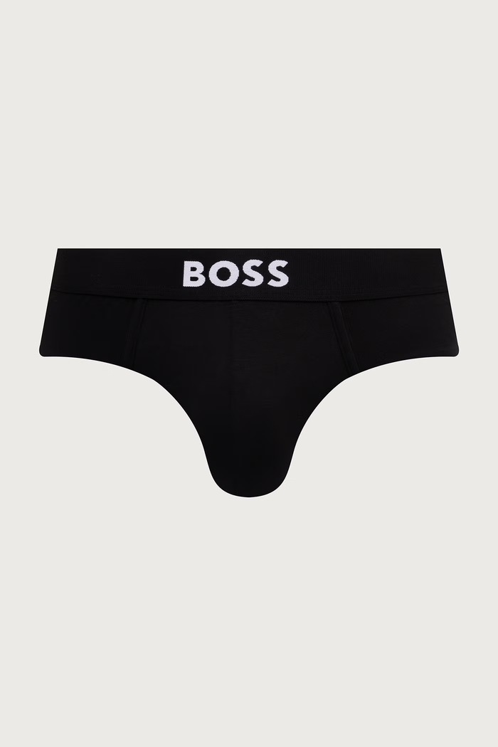 BOSS boxeri mulați pentru bărbați din bumbac cu elastan HipBr pachet de 3 negru 50546561