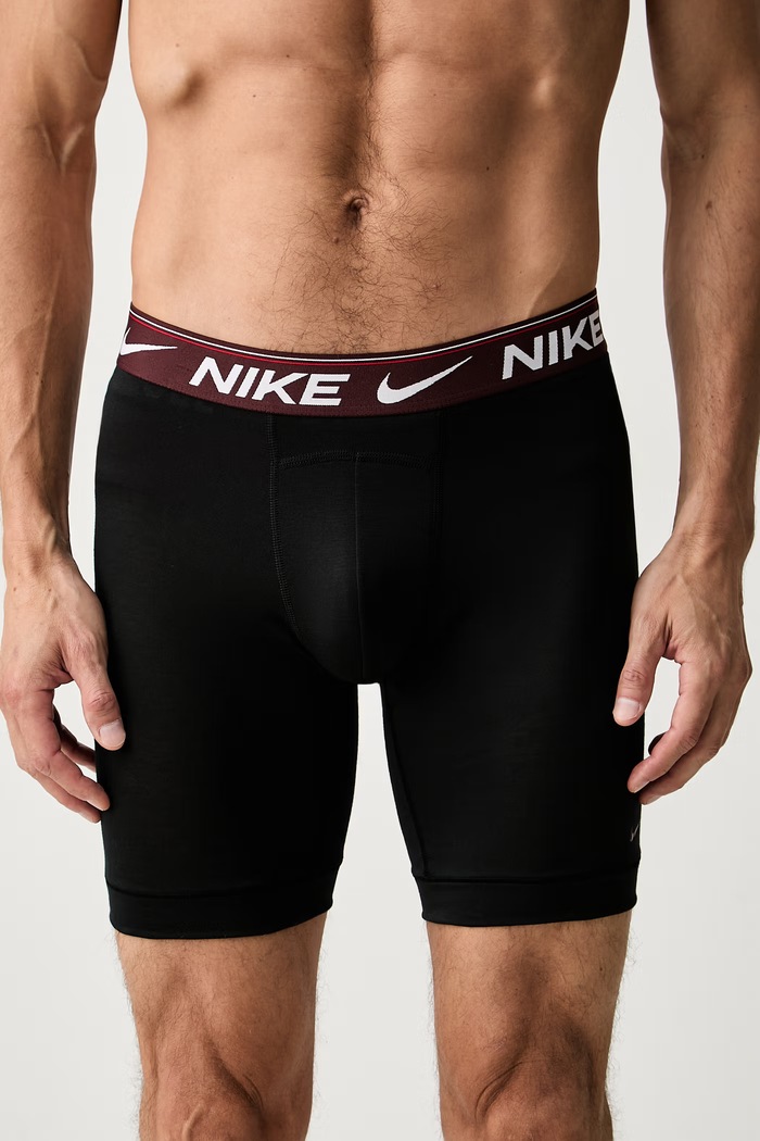 Îmbrăcăminte Nike boxeri mulați pentru bărbați pachet de 3 0000KE1263 negru