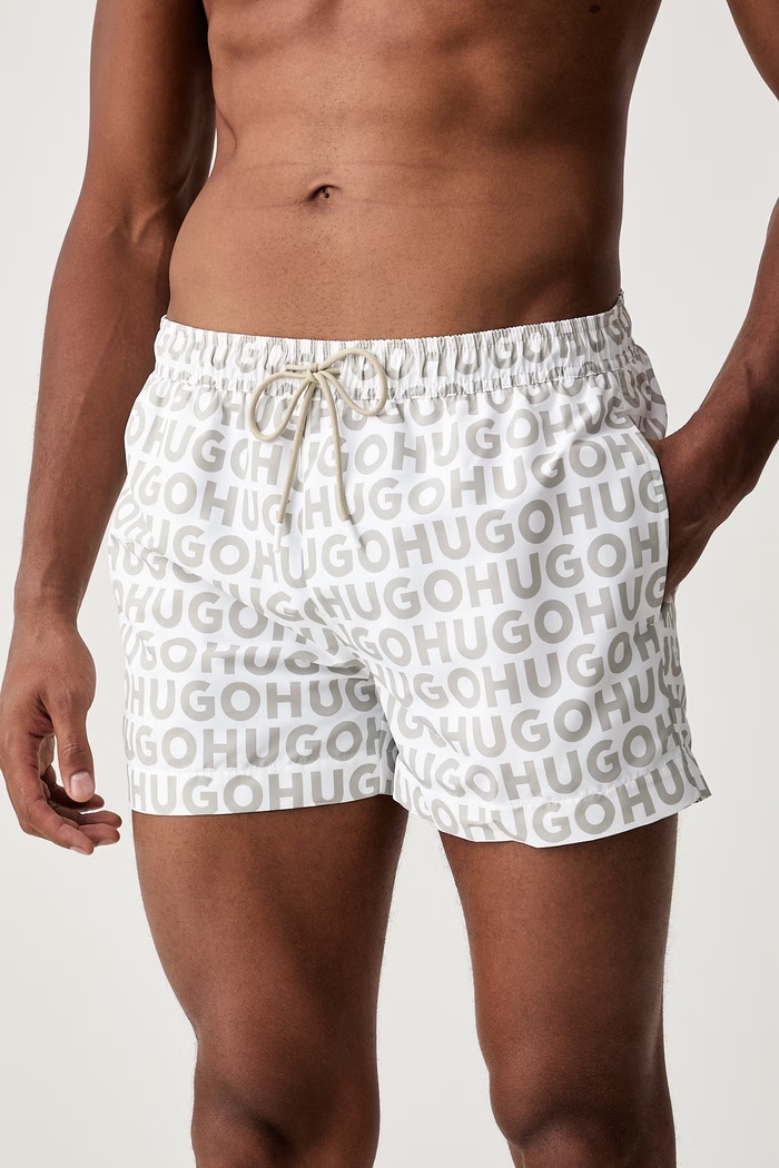 HUGO koupací šortky pánské KALY_Swim short 50566617 béžová AW26