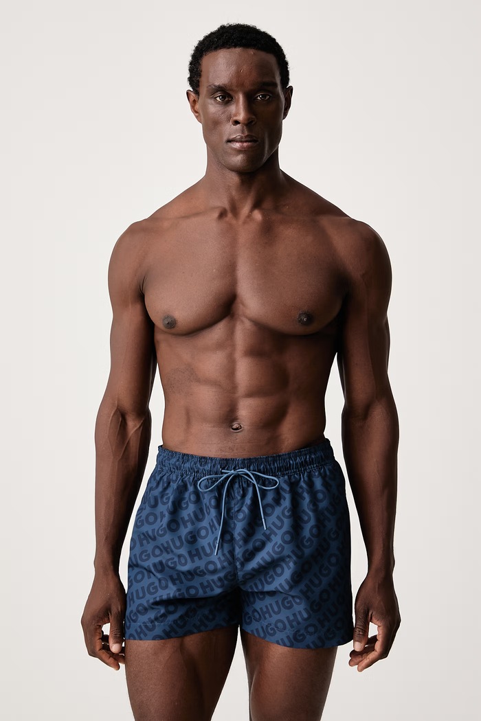 HUGO Koupací šortky pánské KALY_Swim short modrá 50566617