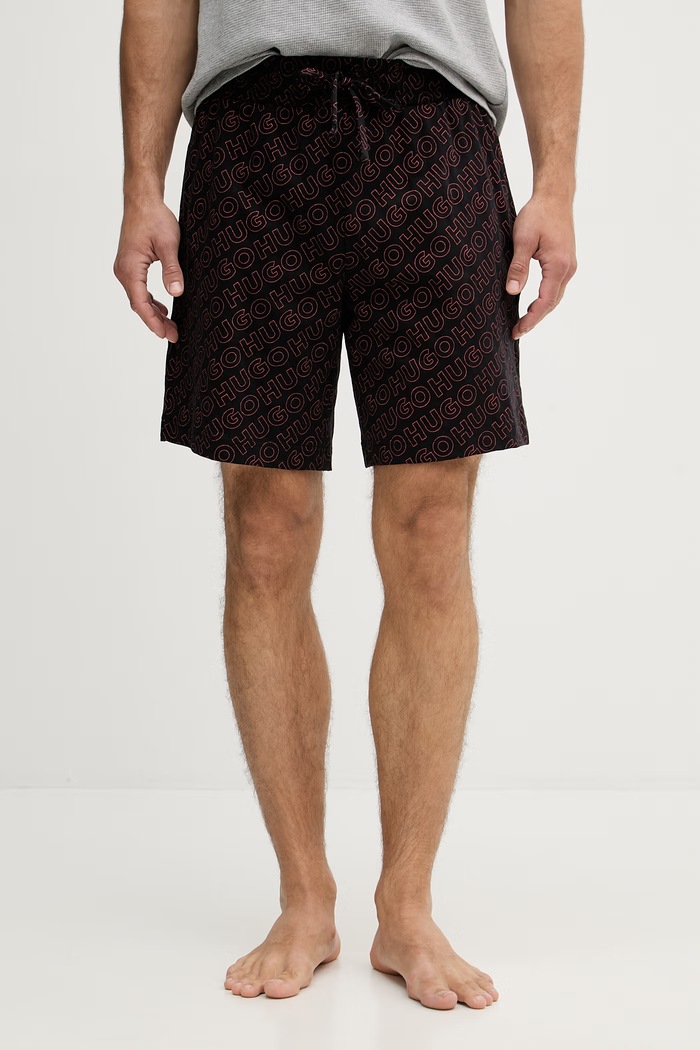HUGO pizsama rövidnadrág férfi pamut EZRA SHORTS fekete 50566109