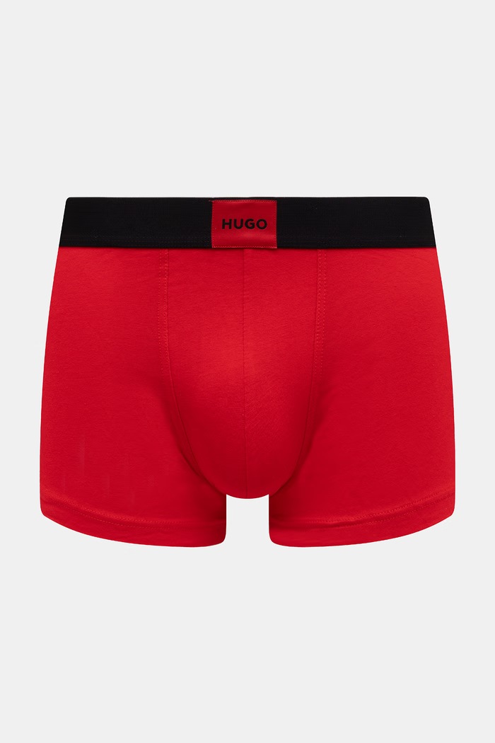 HUGO uske bokserice za muškarce od pamuka s elastanom TRUNK TRP GALAXY DES 3-pack crvena 50566296