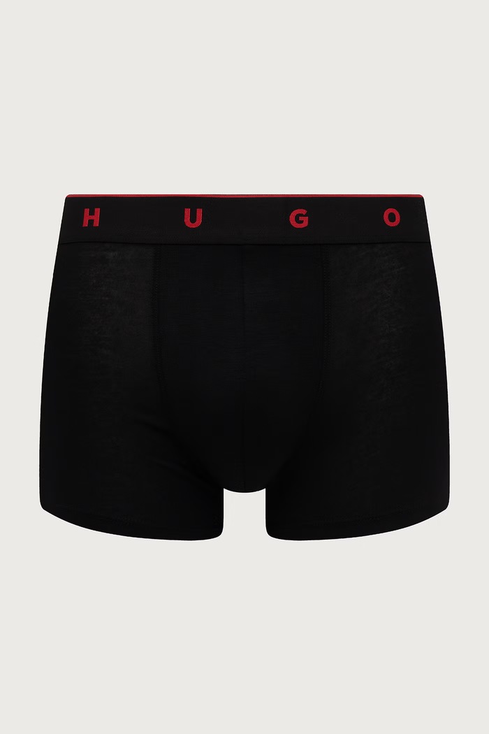 HUGO Bokserki dopasowane męskie z modalem TRUNK TRIPLET TITAN 3-pack 50566294 czarny AW26