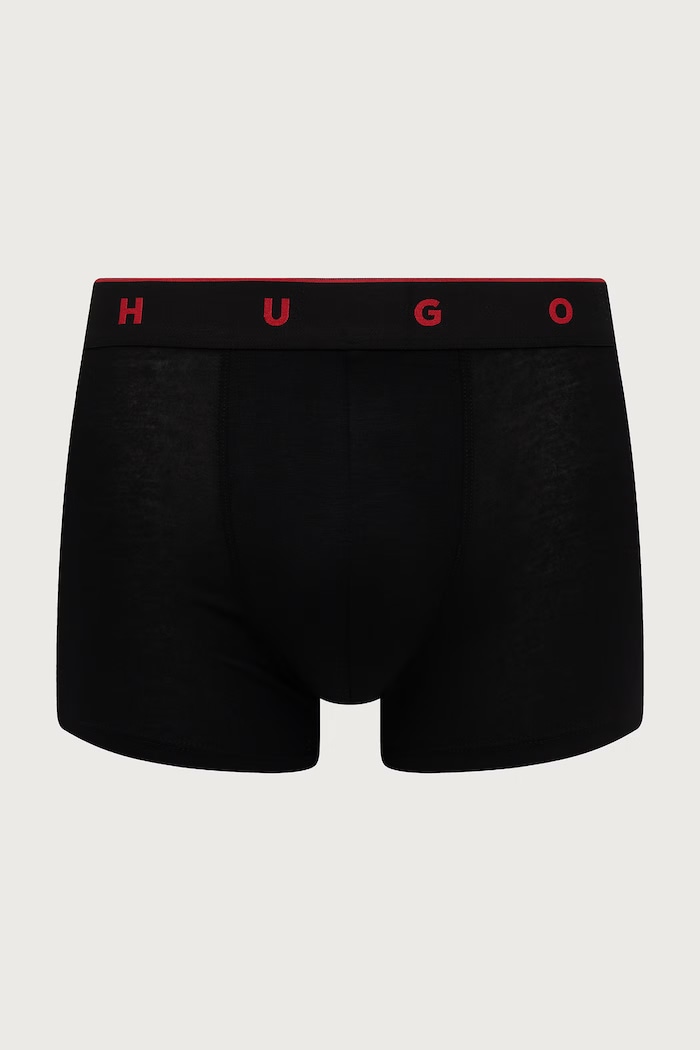 HUGO Bokserki dopasowane męskie z modalem TRUNK TRIPLET TITAN 3-pack 50566294 czarny AW26