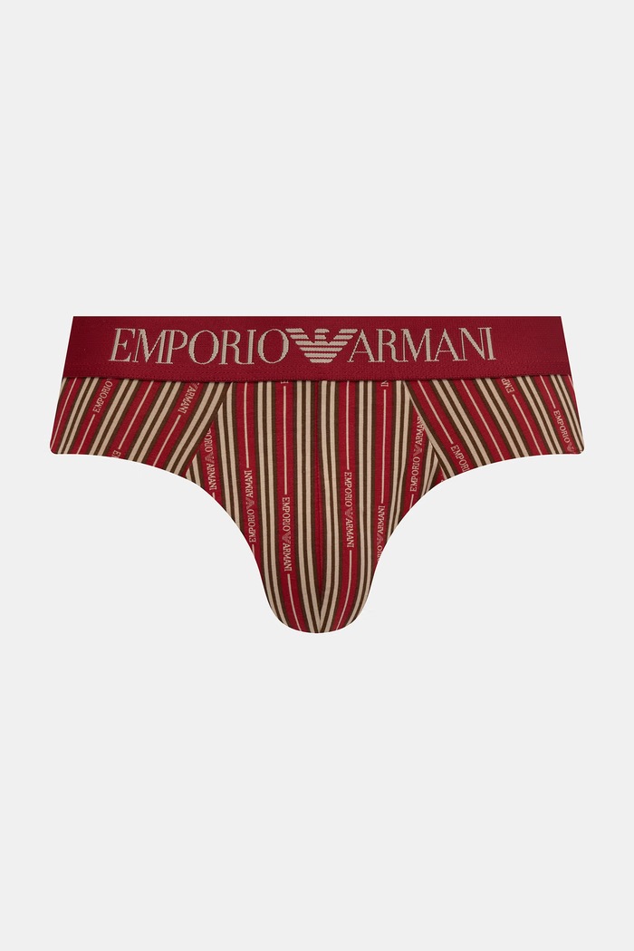 Odzież Emporio Armani Underwear slipy męskie bawełniane z elastanem 2-pack EM000251.AF25040 czerwony