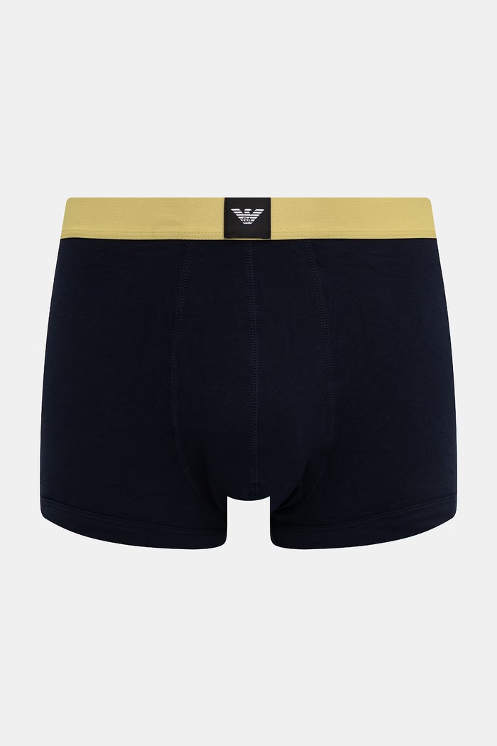 Emporio Armani Underwear bokserki męskie bawełniane z elastanem 3-pack EM002205.AF25033 granatowy AW26