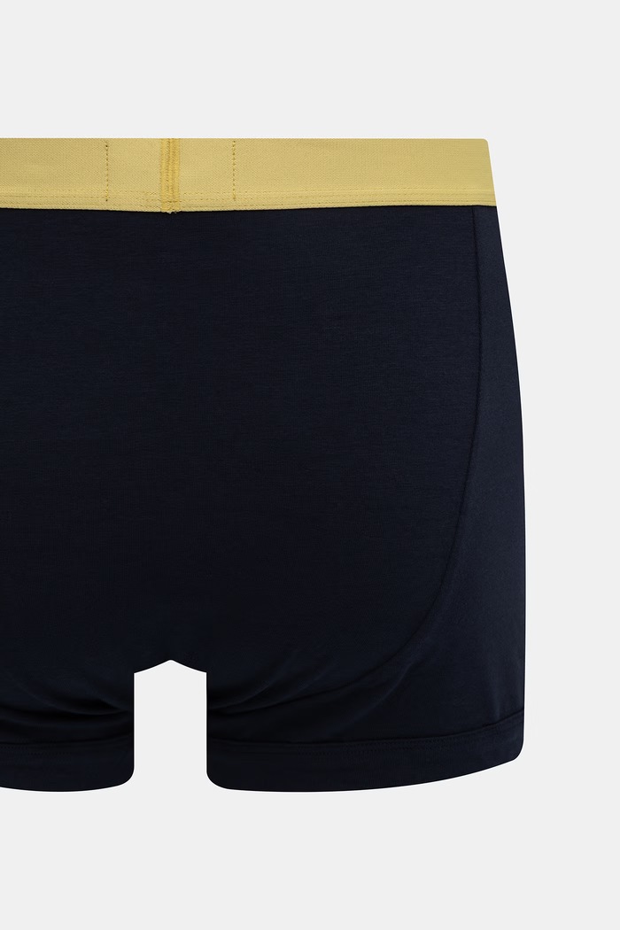 Emporio Armani Underwear bokserki męskie bawełniane z elastanem 3-pack EM002205.AF25033 granatowy