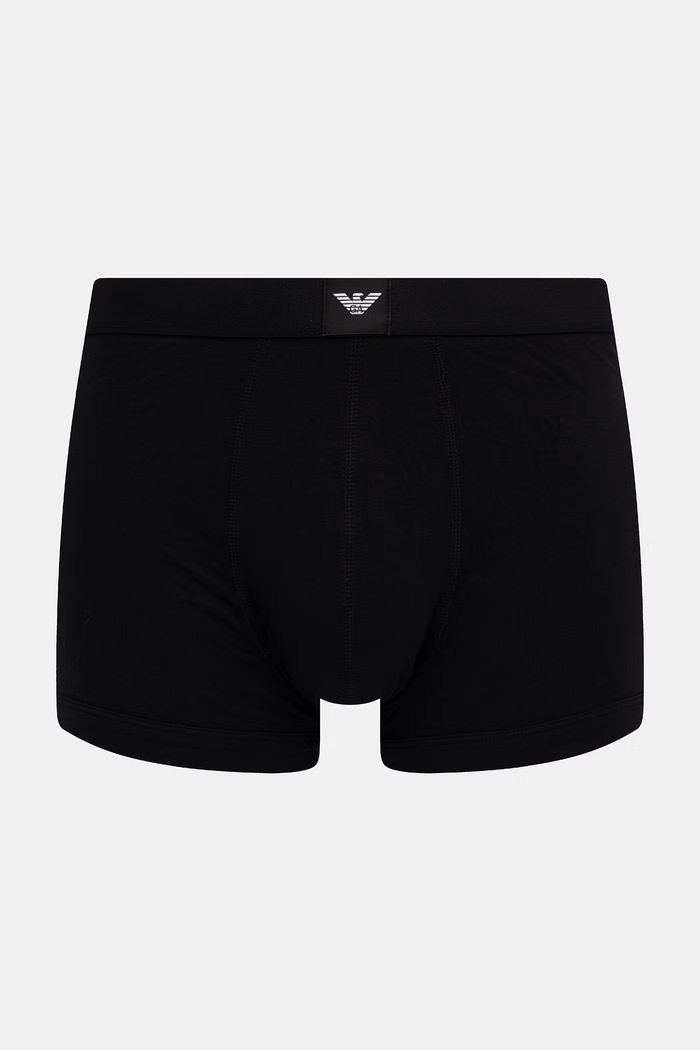 Emporio Armani Underwear bokserki męskie bawełniane z elastanem 3-pack EM002205.AF25033 czarny AW26