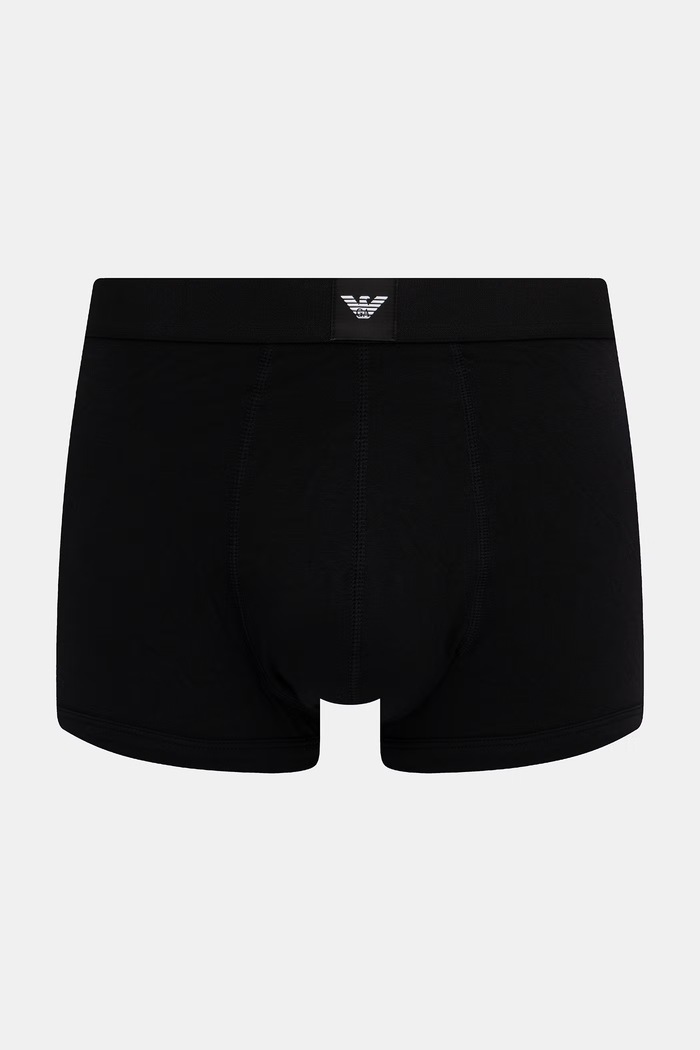 Emporio Armani Underwear bokserki męskie bawełniane z elastanem 3-pack czarny EM002205.AF25033