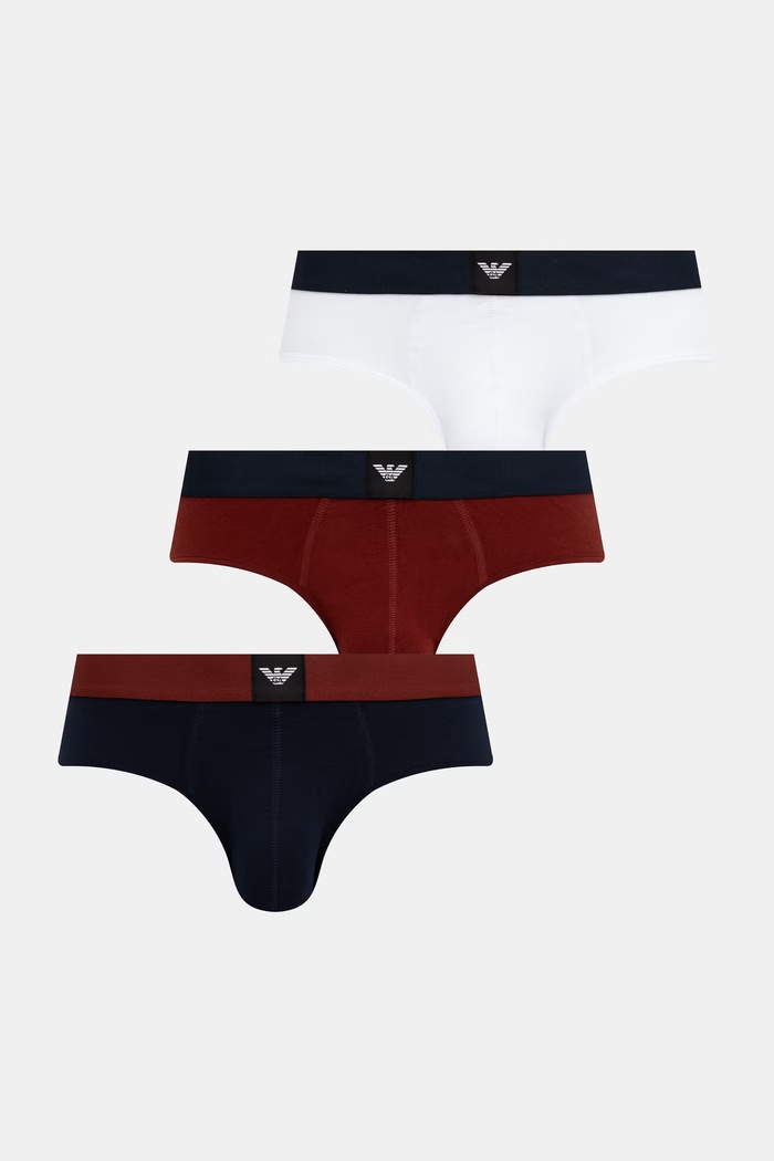 Emporio Armani Underwear slipy męskie z bawełną 3-pack biały EM002154.AF25033