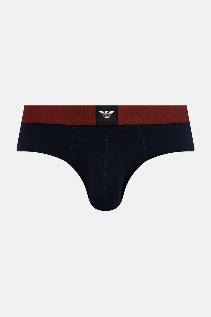Emporio Armani Underwear slipy męskie z bawełną 3-pack EM002154.AF25033 biały AW26