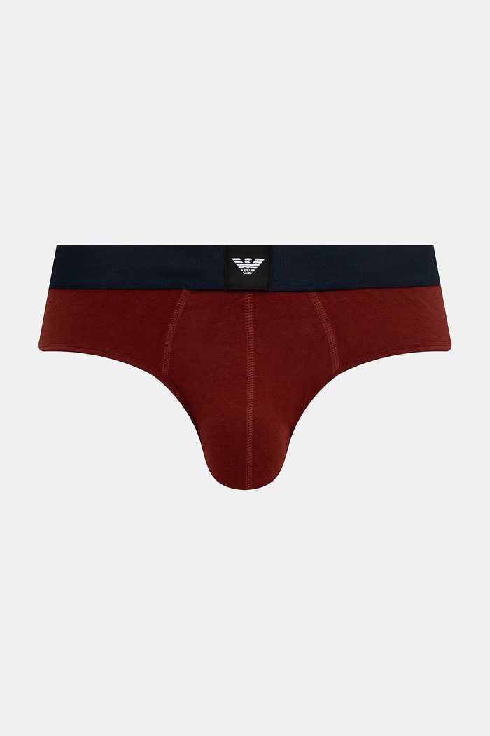 Odzież Emporio Armani Underwear slipy męskie z bawełną 3-pack EM002154.AF25033 biały