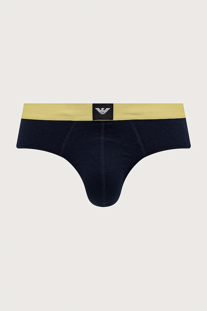 Emporio Armani Underwear slipy męskie z bawełną 3-pack EM002154.AF25033 granatowy AW26