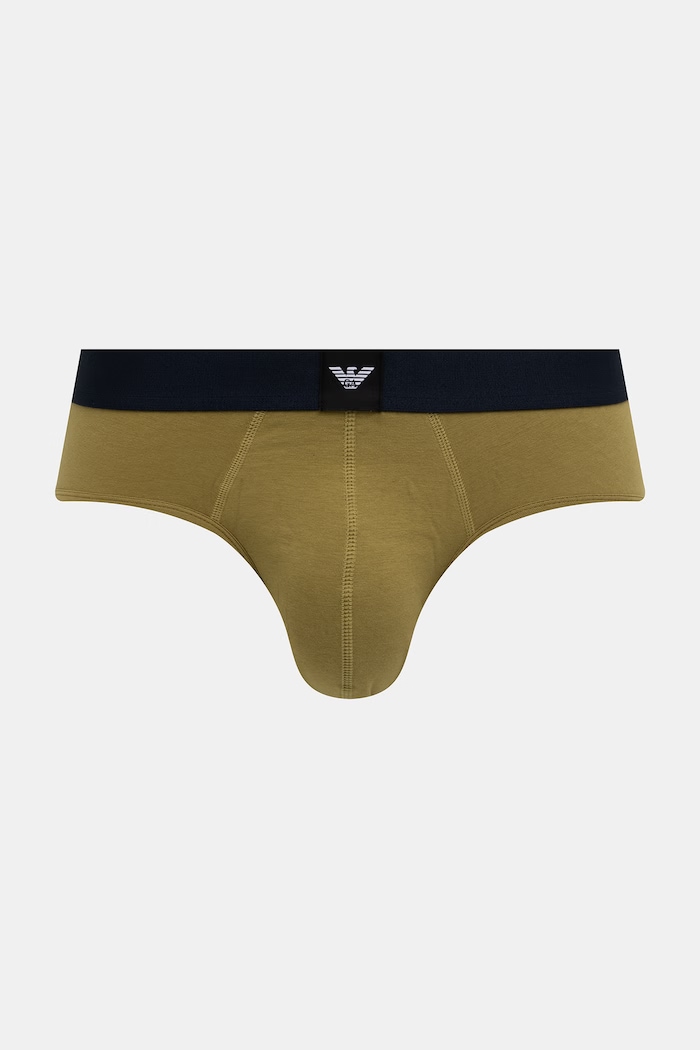 Emporio Armani Underwear slipy męskie z bawełną 3-pack granatowy EM002154.AF25033