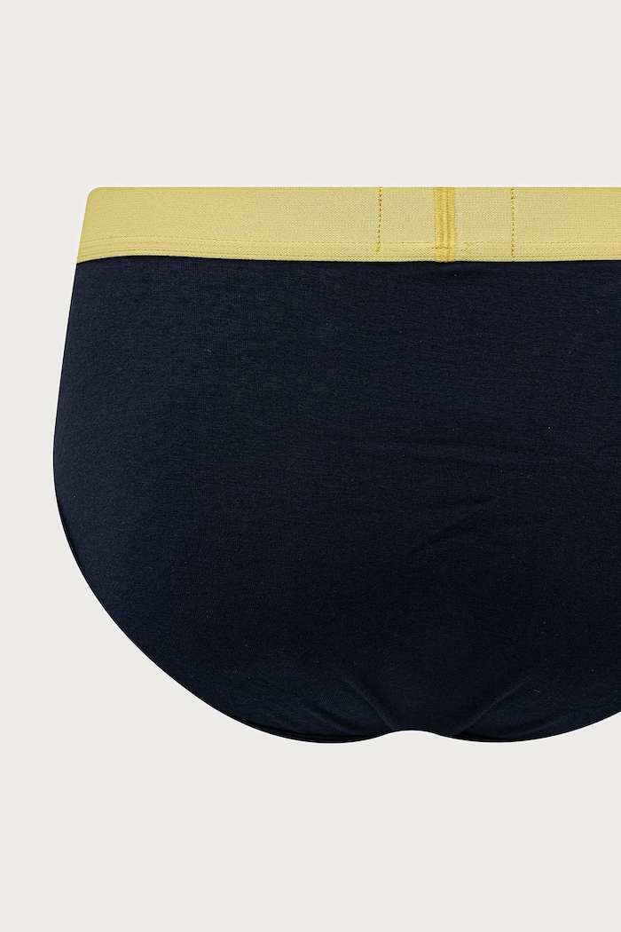 Emporio Armani Underwear slipy męskie z bawełną 3-pack EM002154.AF25033 granatowy