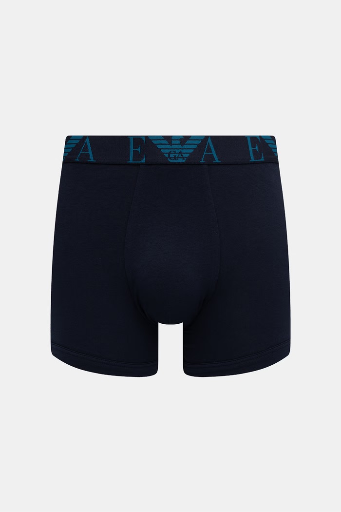 Odzież Emporio Armani Underwear bokserki męskie z bawełną 3-pack EM000261.AF25018 niebieski