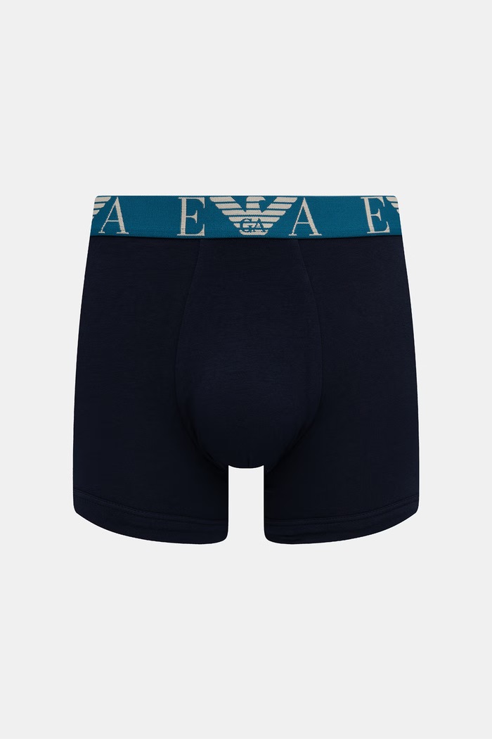 Emporio Armani Underwear bokserki męskie z bawełną 3-pack niebieski EM000261.AF25018