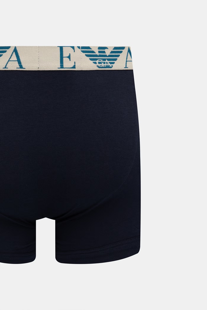 Emporio Armani Underwear bokserki męskie z bawełną 3-pack EM000261.AF25018 niebieski
