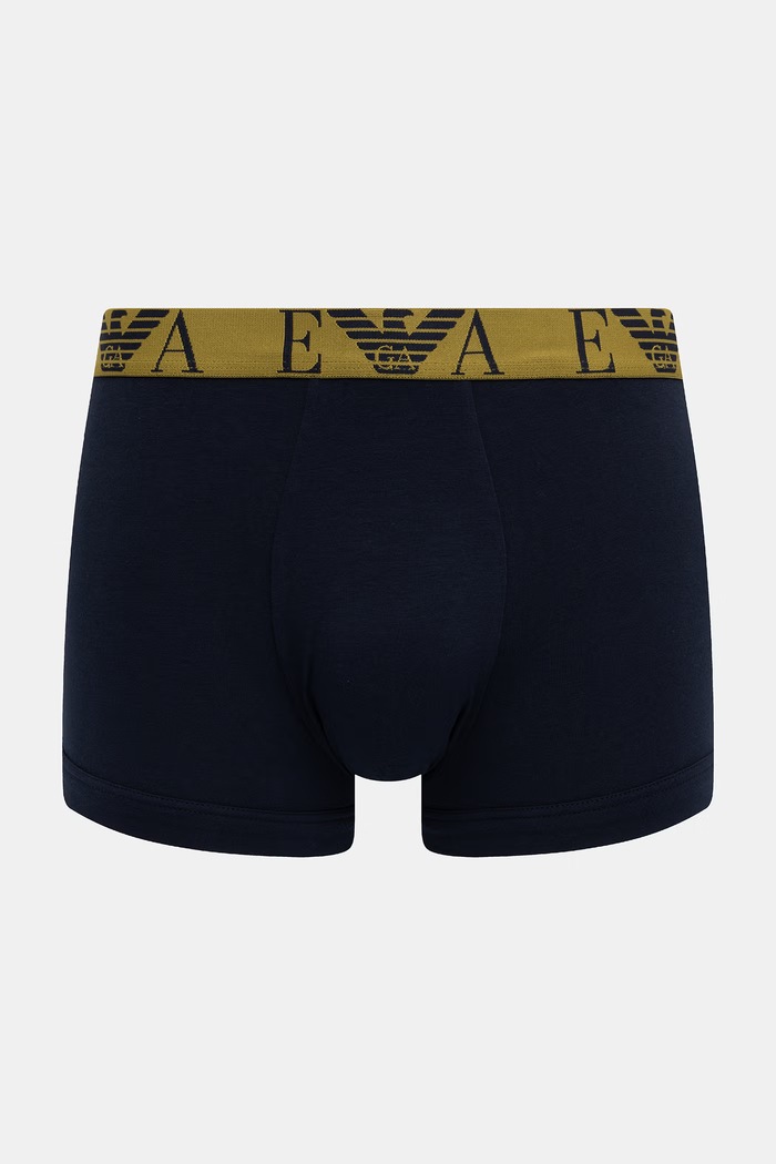 Emporio Armani Underwear bokserki dopasowane męskie bawełniane z elastanem 3-pack niebieski EM000259.AF25018