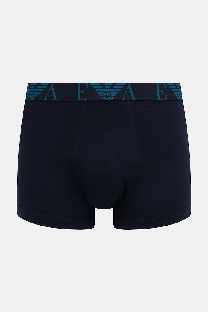 Emporio Armani Underwear bokserki dopasowane męskie bawełniane z elastanem 3-pack niebieski EM000259.AF25018