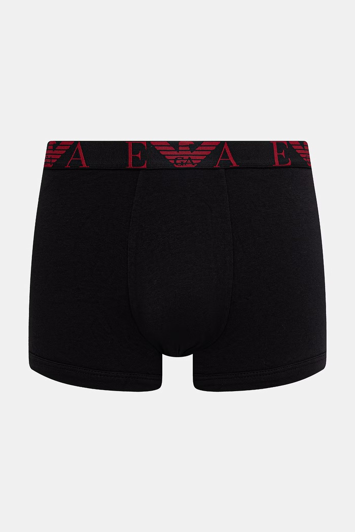 Emporio Armani Underwear bokserki dopasowane męskie bawełniane z elastanem 3-pack czarny EM000259.AF25018