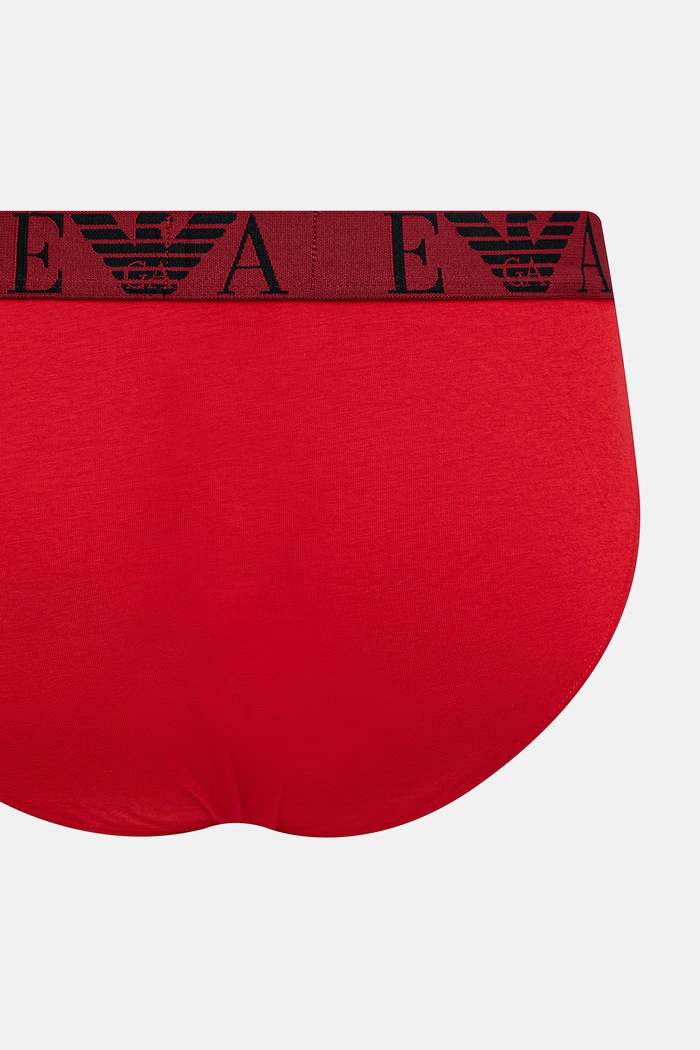 Emporio Armani Underwear slipy męskie bawełniane z elastanem 3-pack EM000258.AF25018 czarny