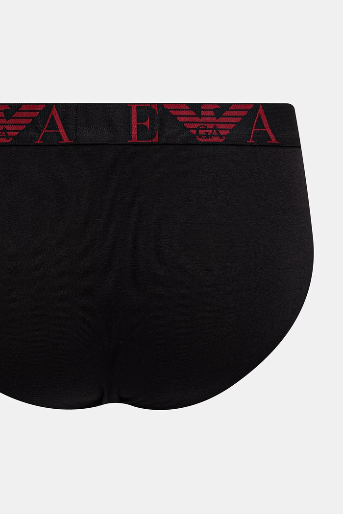 Emporio Armani Underwear slipy męskie bawełniane z elastanem 3-pack EM000258.AF25018