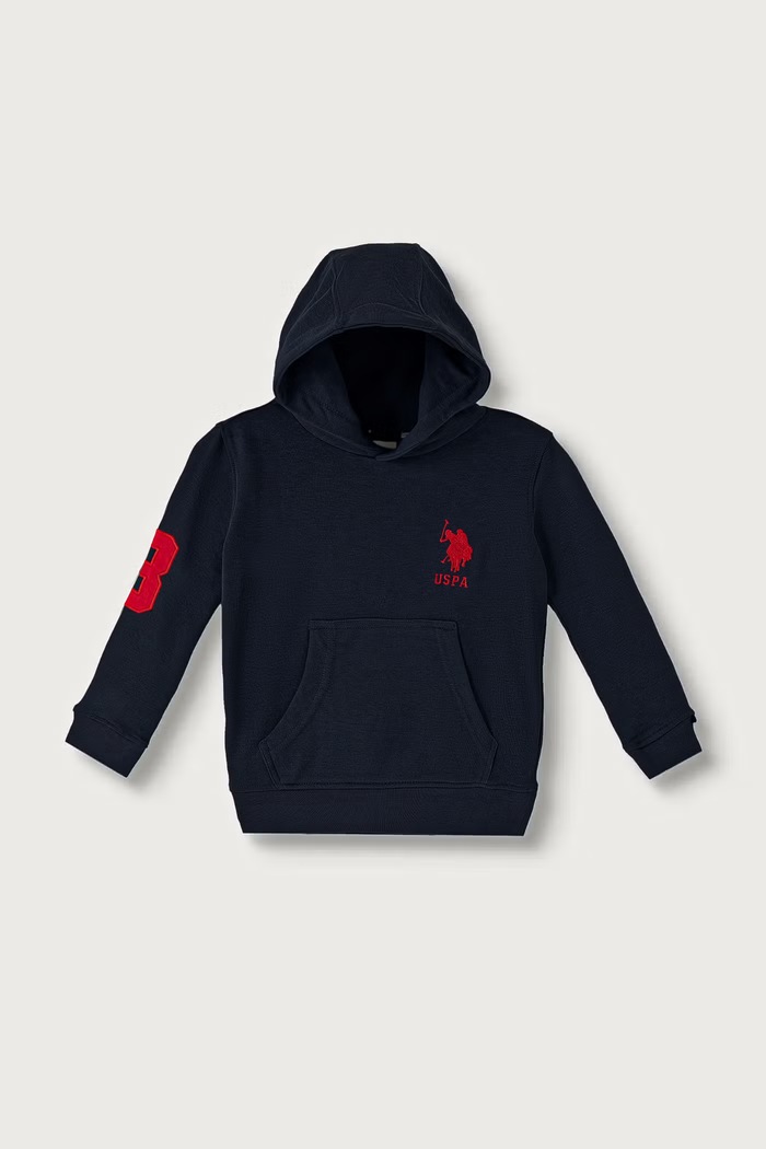 U.S. Polo Assn. Bluza z kapturem dziecięca z bawełną granatowy USP4410.98.116