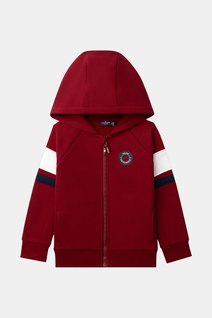 Sergent Major Bluza rozpinana z kapturem dziecięca z bawełną 26H3PGG1JGH.110.122 bordowy AW26