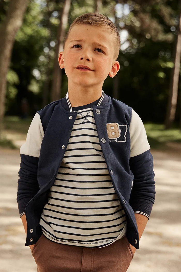 Sergent Major Bluza dziecięca z bawełną granatowy 26H3PG31GIL.98.104