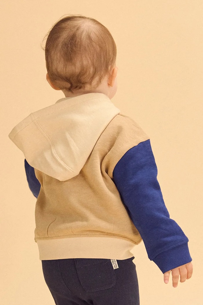 Bluza z kapturem dziecięca bawełniana Sergent Major beżowy 26H1BG31SWE