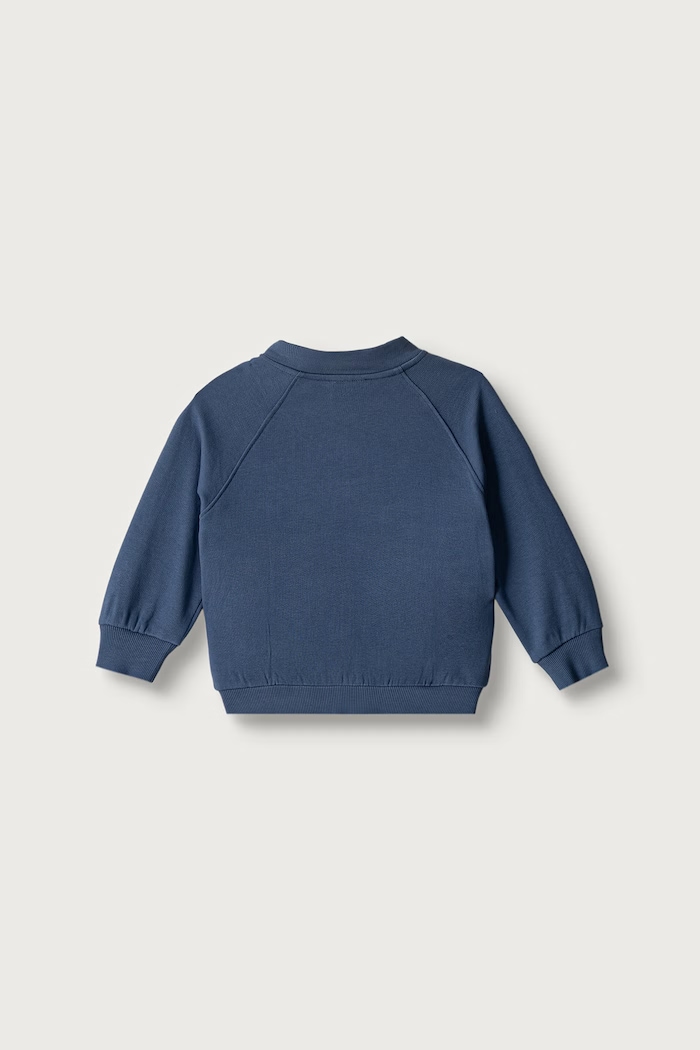 United Colors of Benetton Bluza rozpinana dziecięca bawełniana 3J70G504I.P.Seasonal niebieski AW26