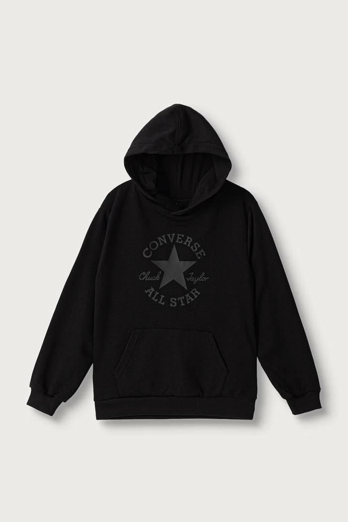 Converse Bluza z kapturem dziecięca z bawełną czarny 9CH002.9BY2
