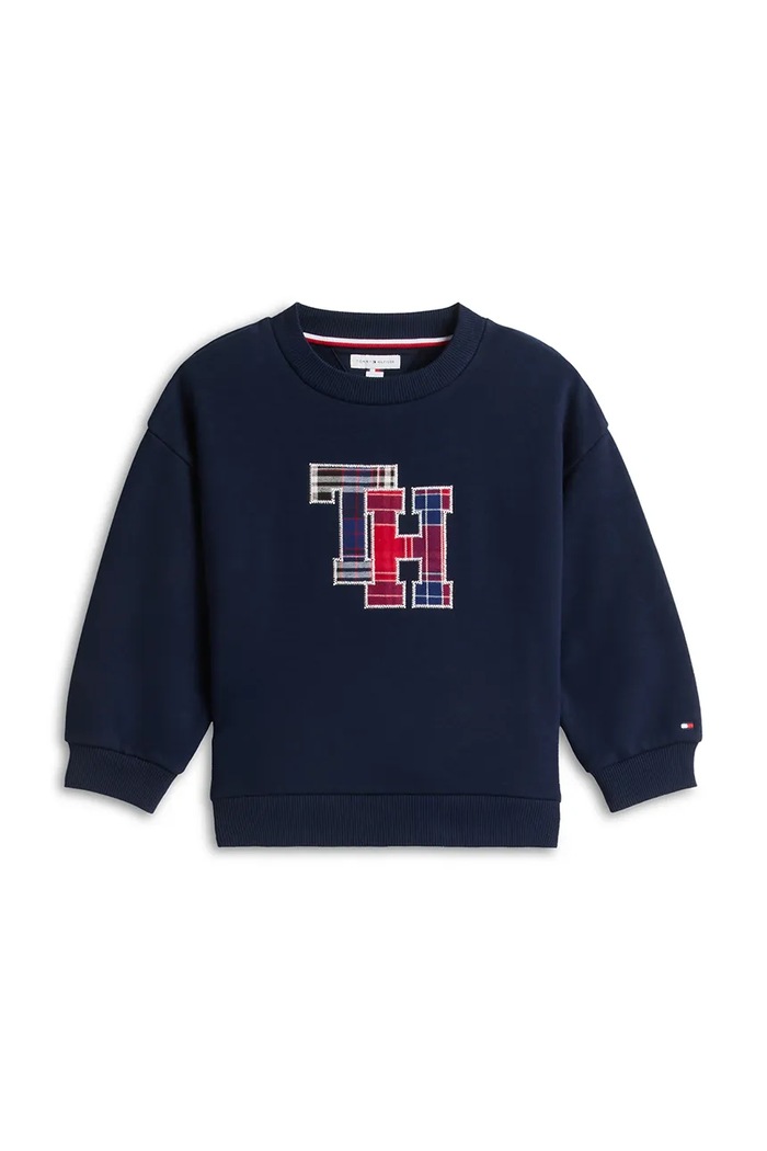 Tommy Hilfiger Bluza dziecięca z bawełną KS0KS00788.9BY2 granatowy AW26