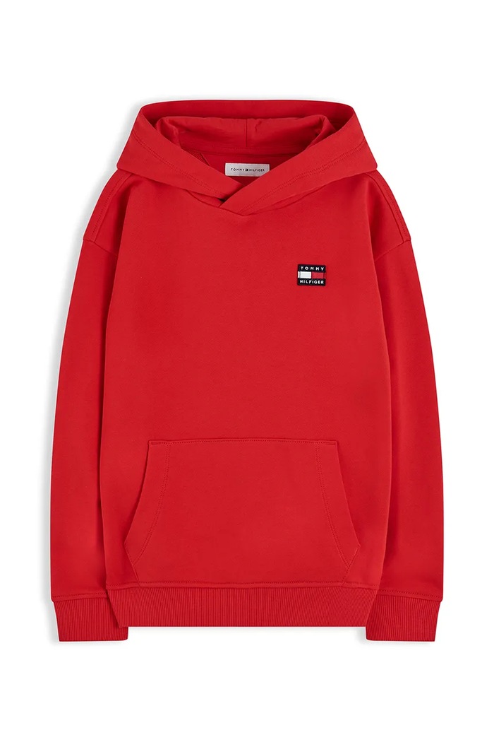 Tommy Hilfiger bluza z kapturem dziecięca bawełniana KS0KS00772.104.122.9BY2 czerwony AW26