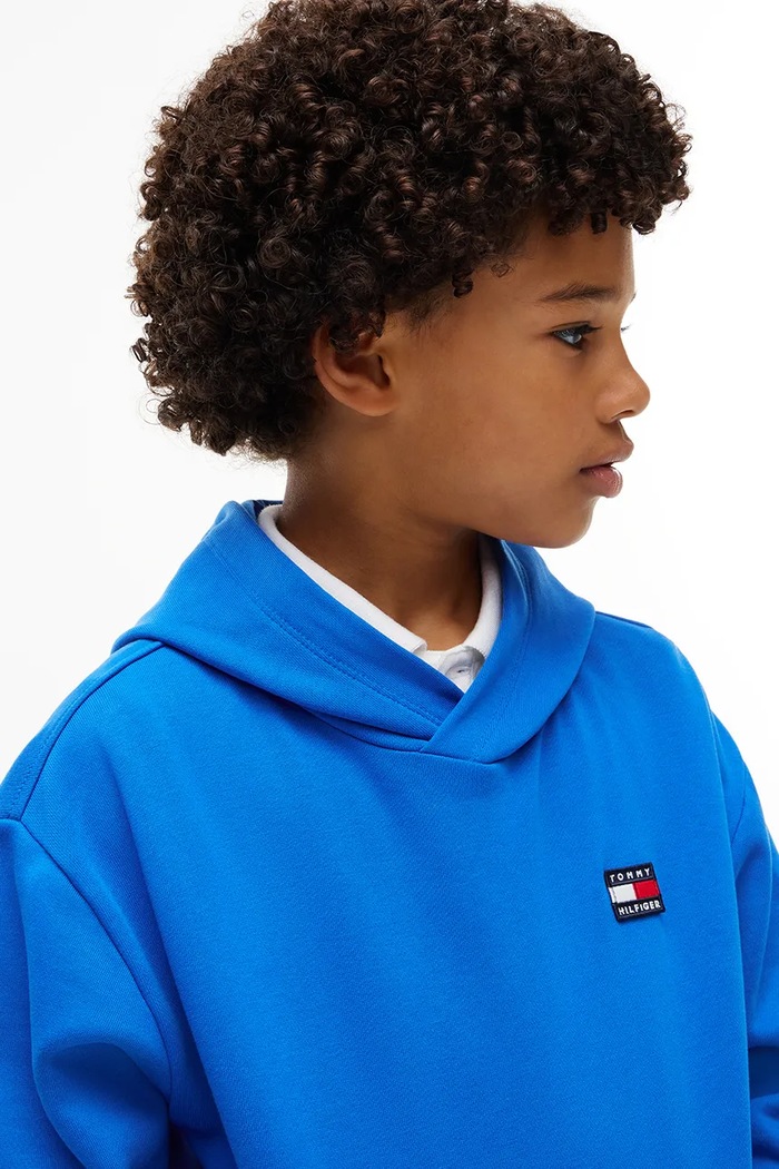 Chłopiec Tommy Hilfiger bluza z kapturem dziecięca bawełniana KS0KS00772.104.122.9BY2 niebieski