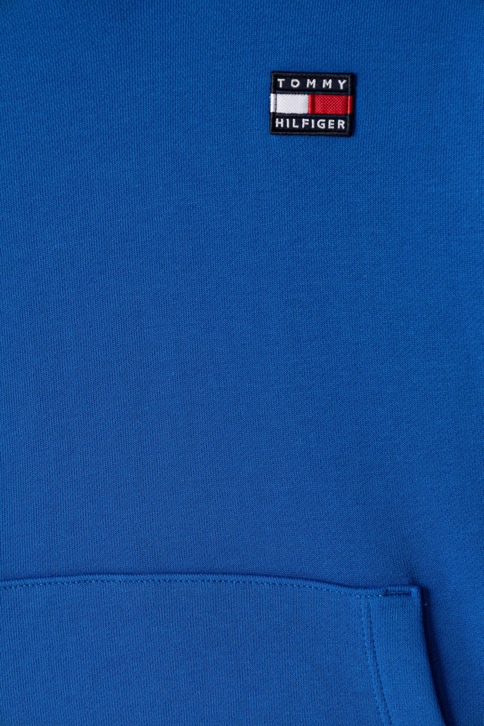 Bluza z kapturem dziecięca bawełniana Tommy Hilfiger KS0KS00772.104.122.9BY2 niebieski