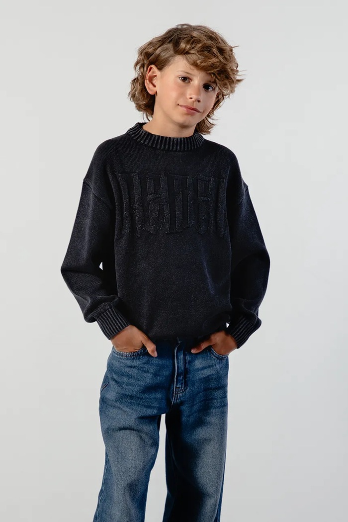 Coccodrillo Sweter dziecięcy z bawełną szary ZC6172102RBJ