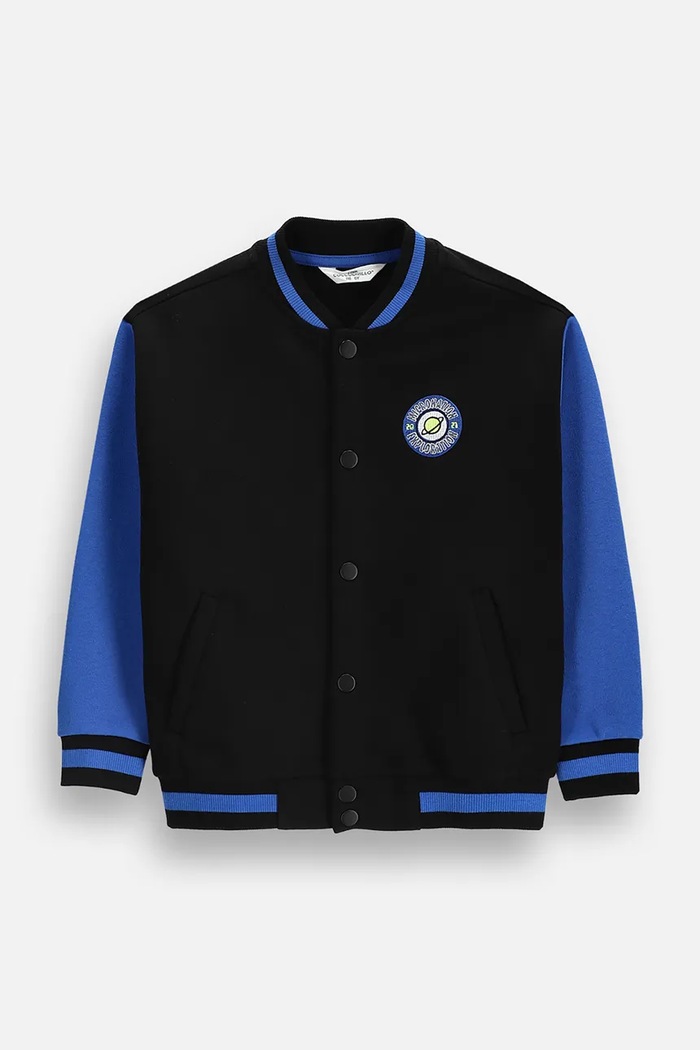 Coccodrillo Bluza rozpinana dziecięca z bawełną czarny ZC6132601GBK