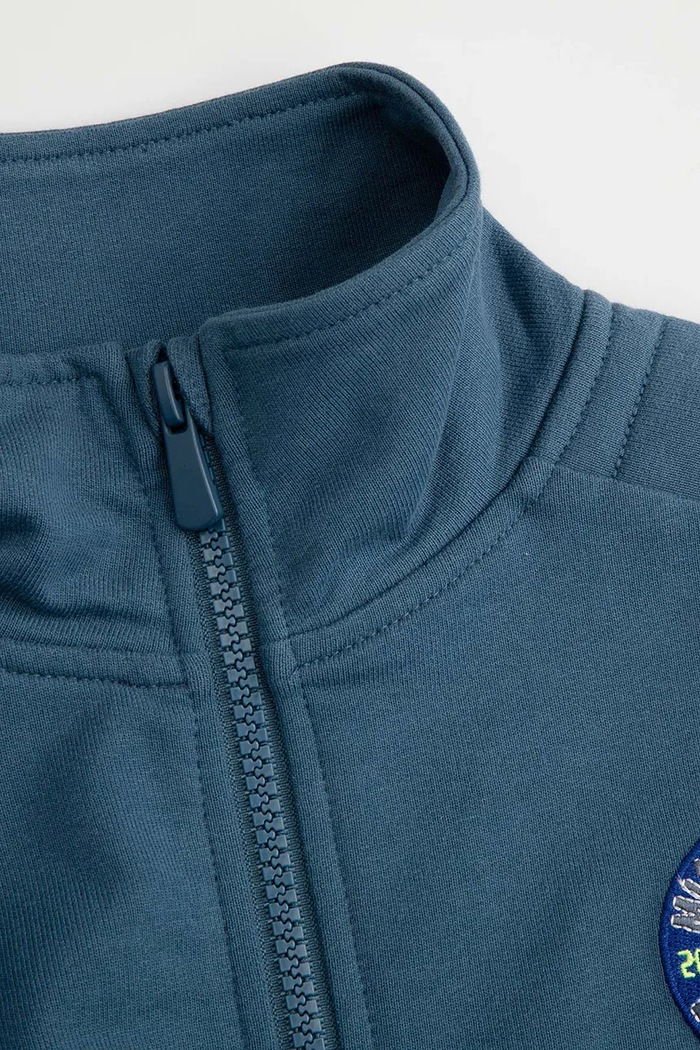 Chłopiec Coccodrillo Bluza rozpinana dziecięca z bawełną ZC6132201GBK niebieski