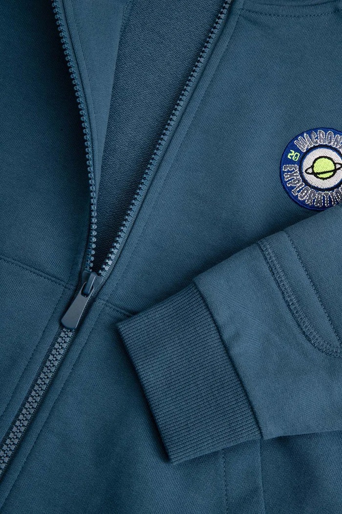 Bluza rozpinana dziecięca z bawełną Coccodrillo ZC6132201GBK niebieski