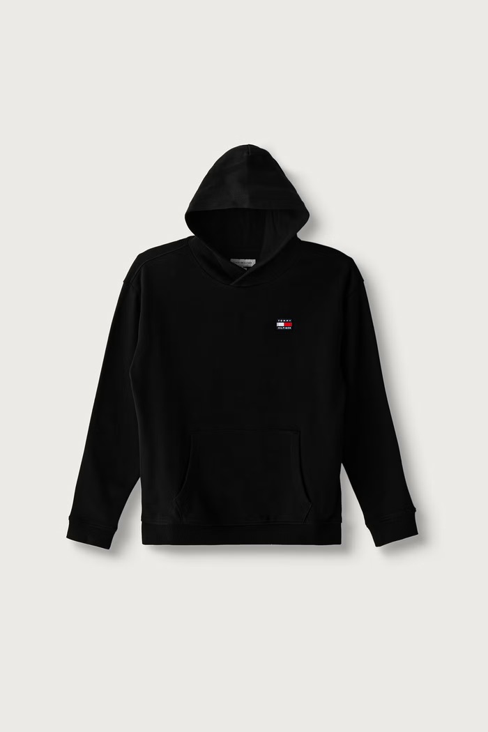 Tommy Hilfiger Mikina s kapucňou detská bavlnená čierna KS0KS00758.128.176.9BY2