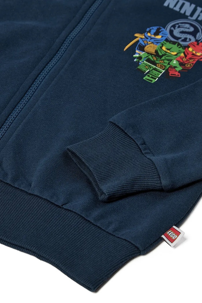Bluza rozpinana z kapturem dziecięca bawełniana LWSIAN 706 Lego 60.1101.1560 granatowy